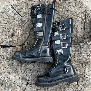Demonia knee high goth boots